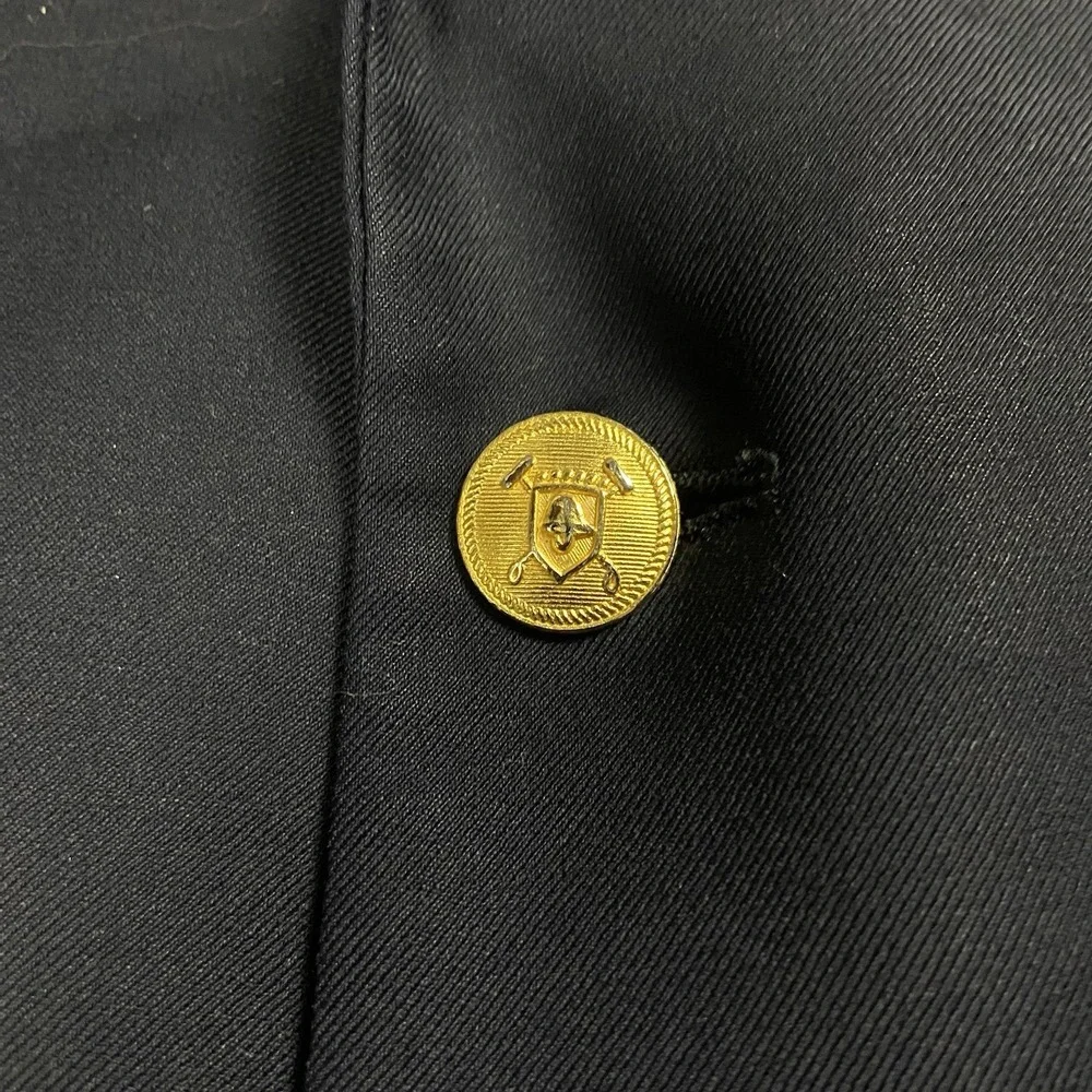 Lauren Ralph Lauren Blazer Size 42S Navy Blue Brass Button Lord & Taylor Jacket